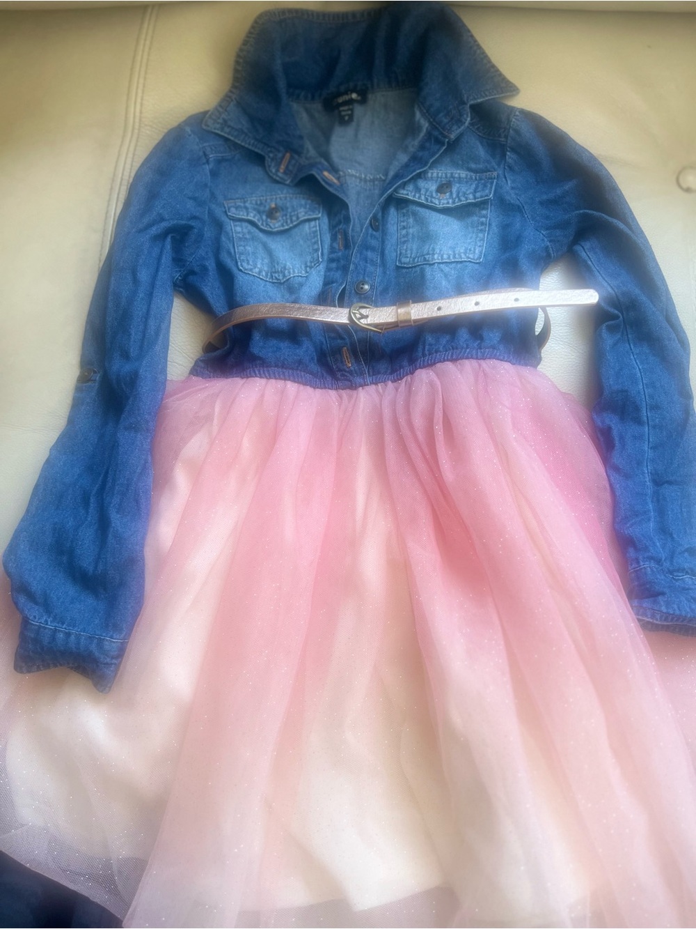 Zunie Blue Girls Denim Shirt Jacket